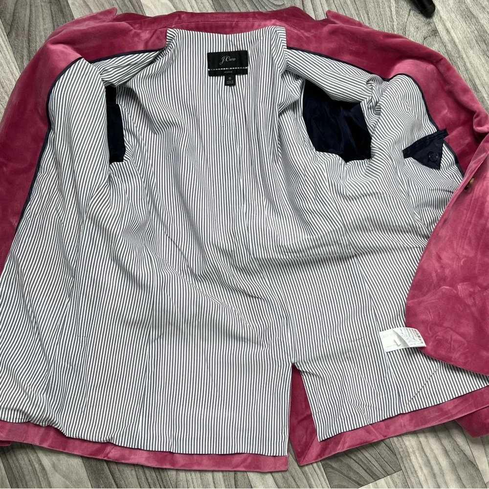 J. Crew Parke Blazer Pink Velvet Size 6 - Picture 10 of 16